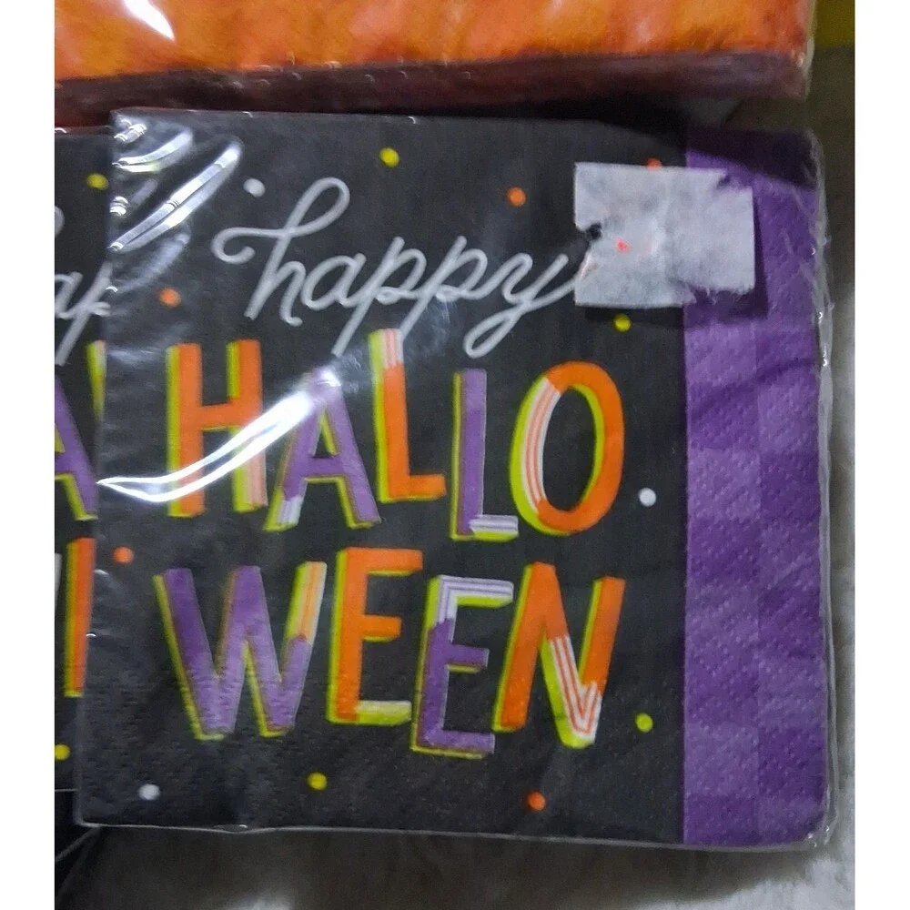 Halloween Hocus Pocus Napkins and Witch Hat Decor